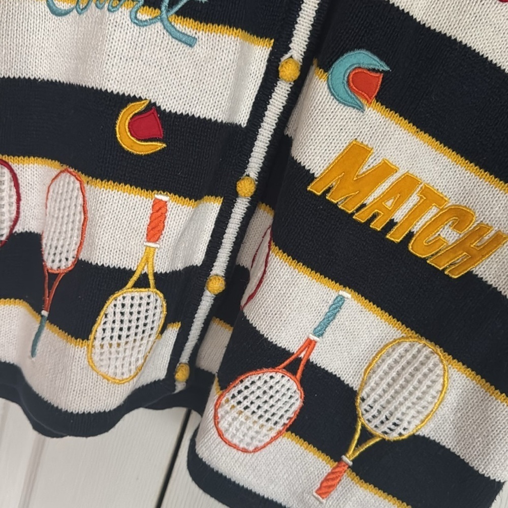 Designer Studio Origonals   Tennis Themed Cardigan - Picture 8 of 9